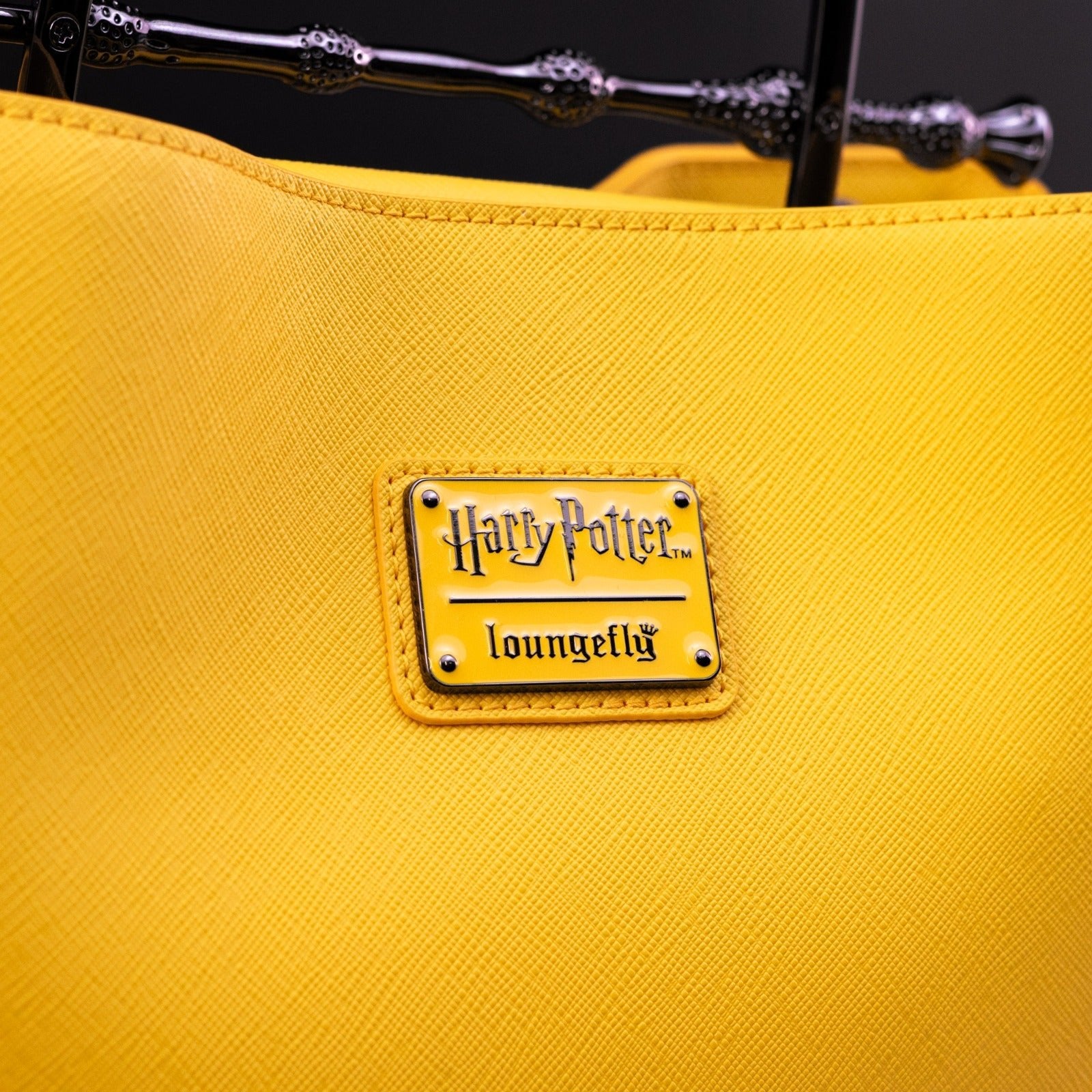 Loungefly x Harry Potter House Hufflepuff Yellow Saffiano Elder Wand Crossbody Handbag - GeekCore