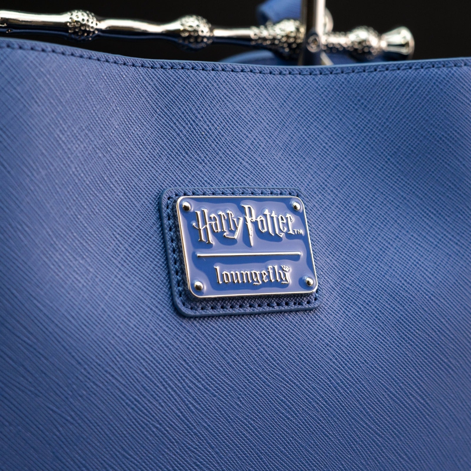Loungefly x Harry Potter House Ravenclaw Blue Saffiano Elder Wand Crossbody Handbag - GeekCore