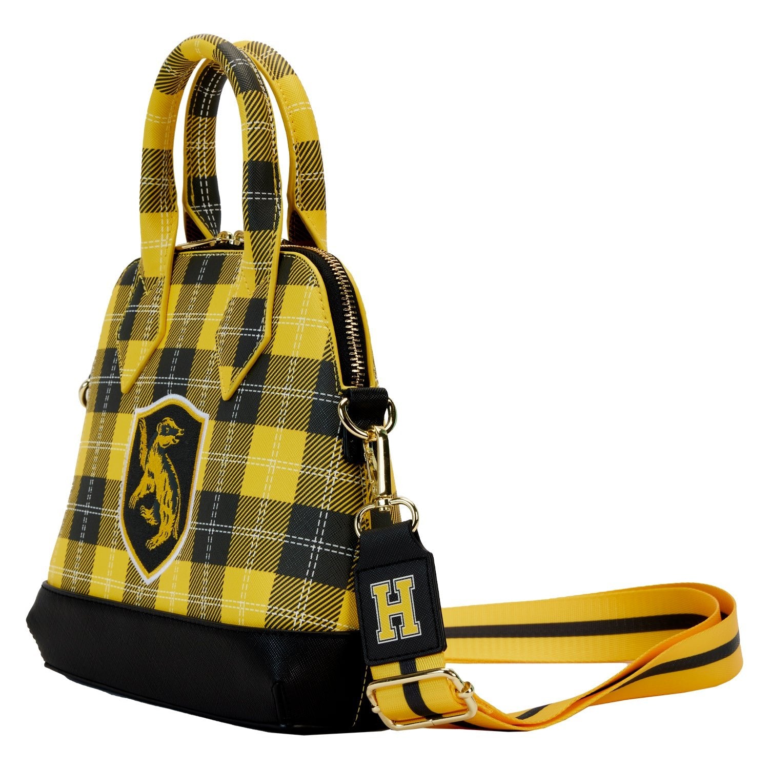 Loungefly x Harry Potter Hufflepuff Varsity Plaid Crossbody Bag - GeekCore