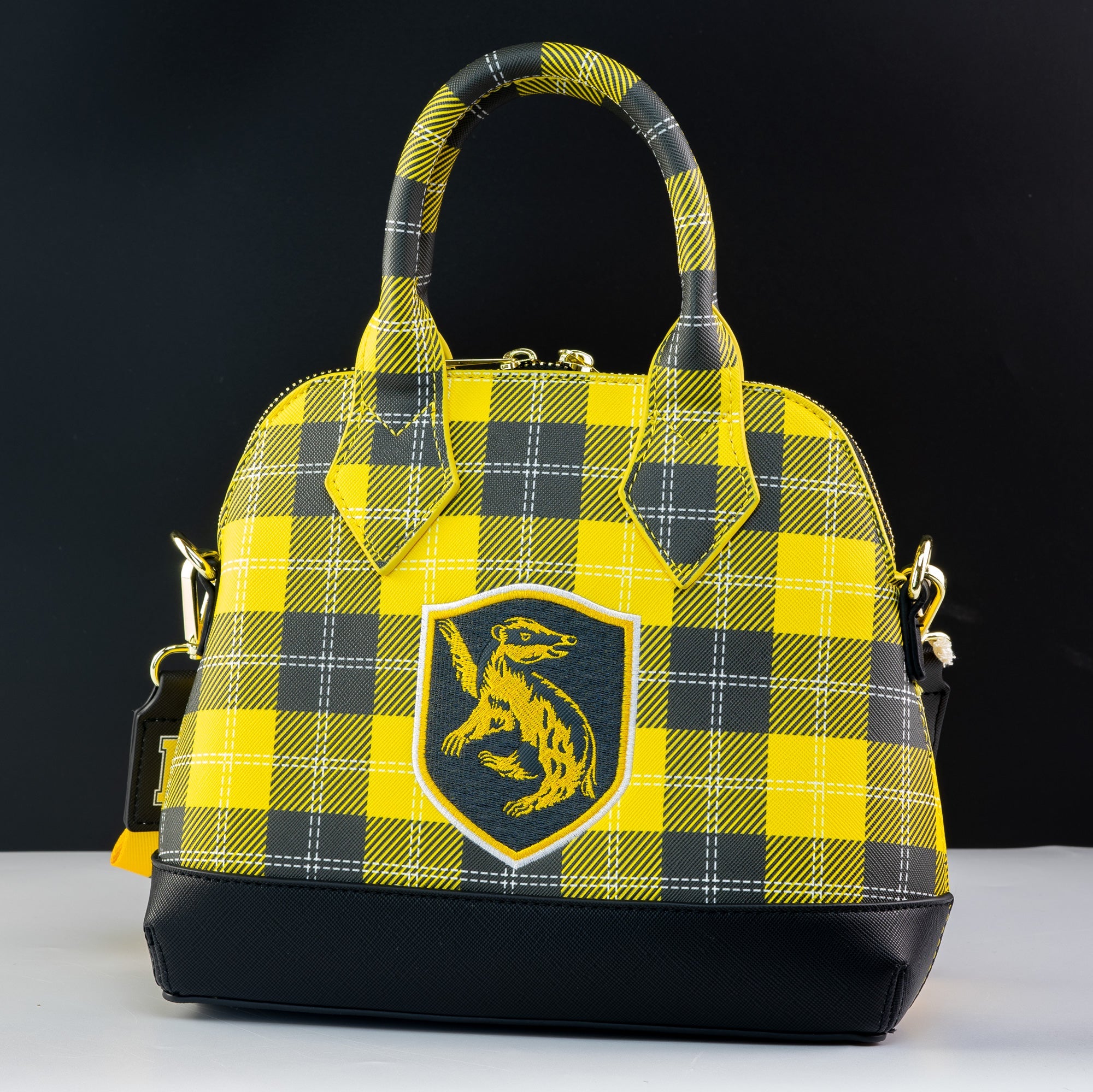 Loungefly x Harry Potter Hufflepuff Varsity Plaid Crossbody Bag - GeekCore