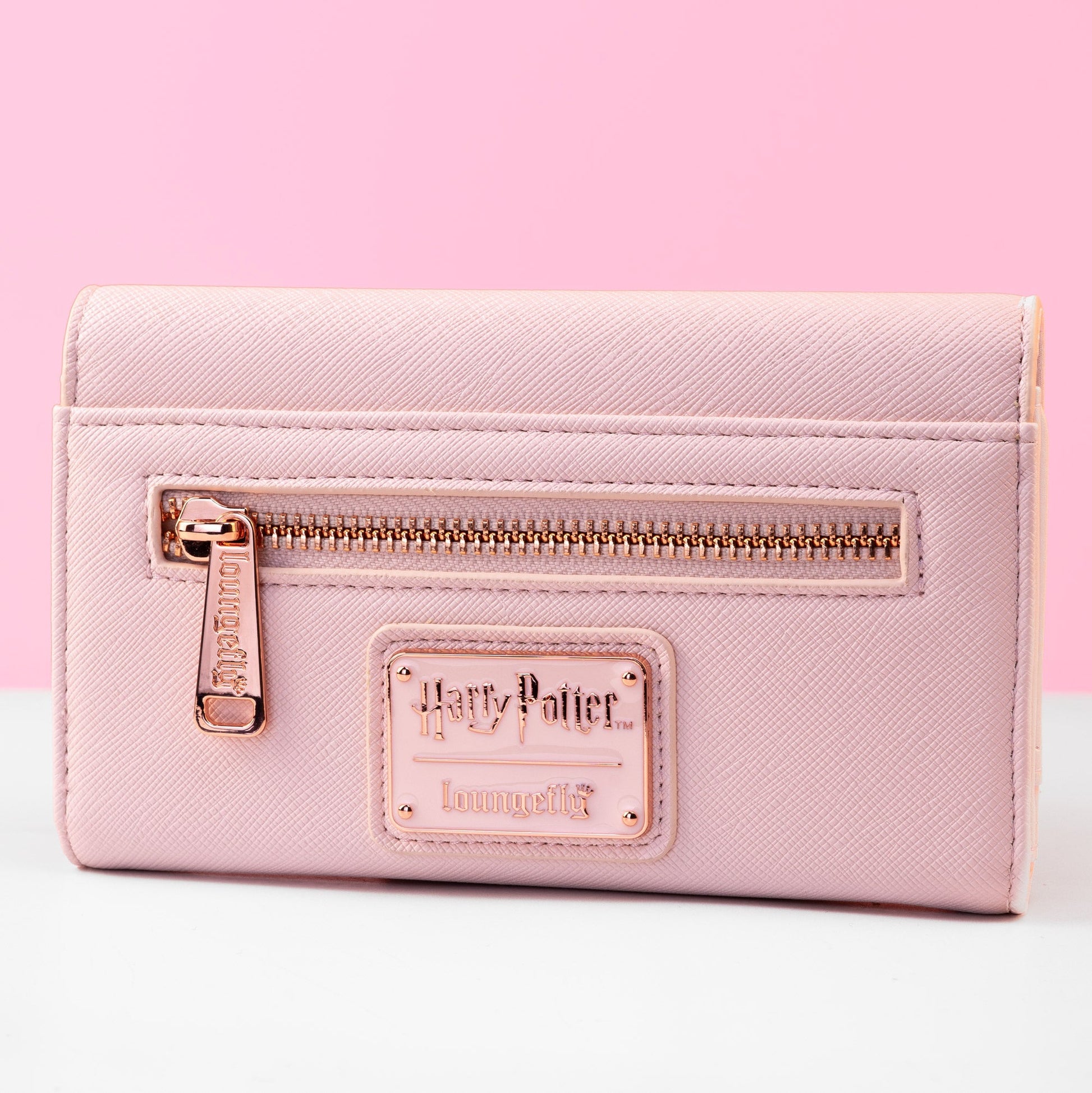 Loungefly x Harry Potter Pink Saffiano Elder Wand Wallet - GeekCore