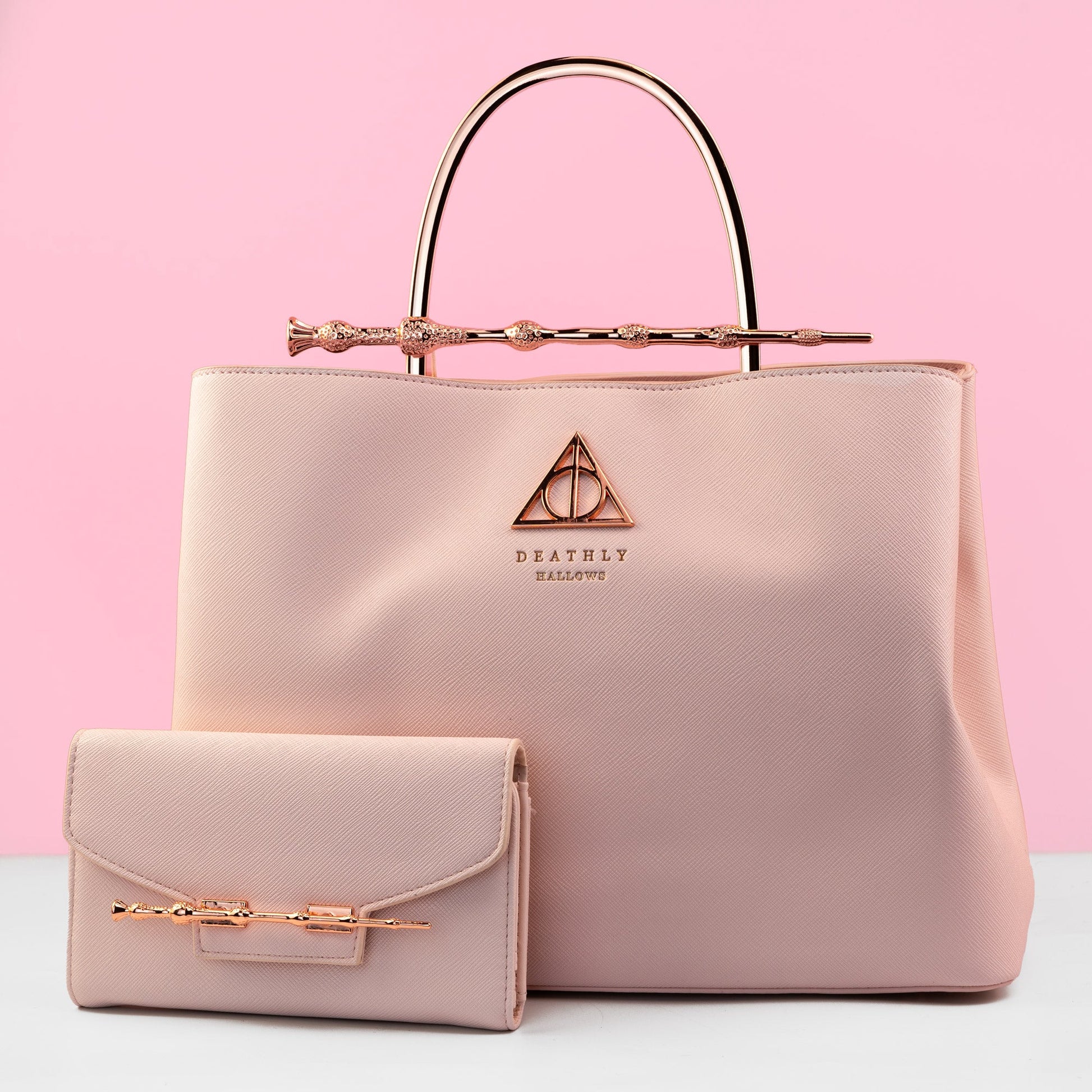 Loungefly x Harry Potter Pink Saffiano Elder Wand Wallet - GeekCore