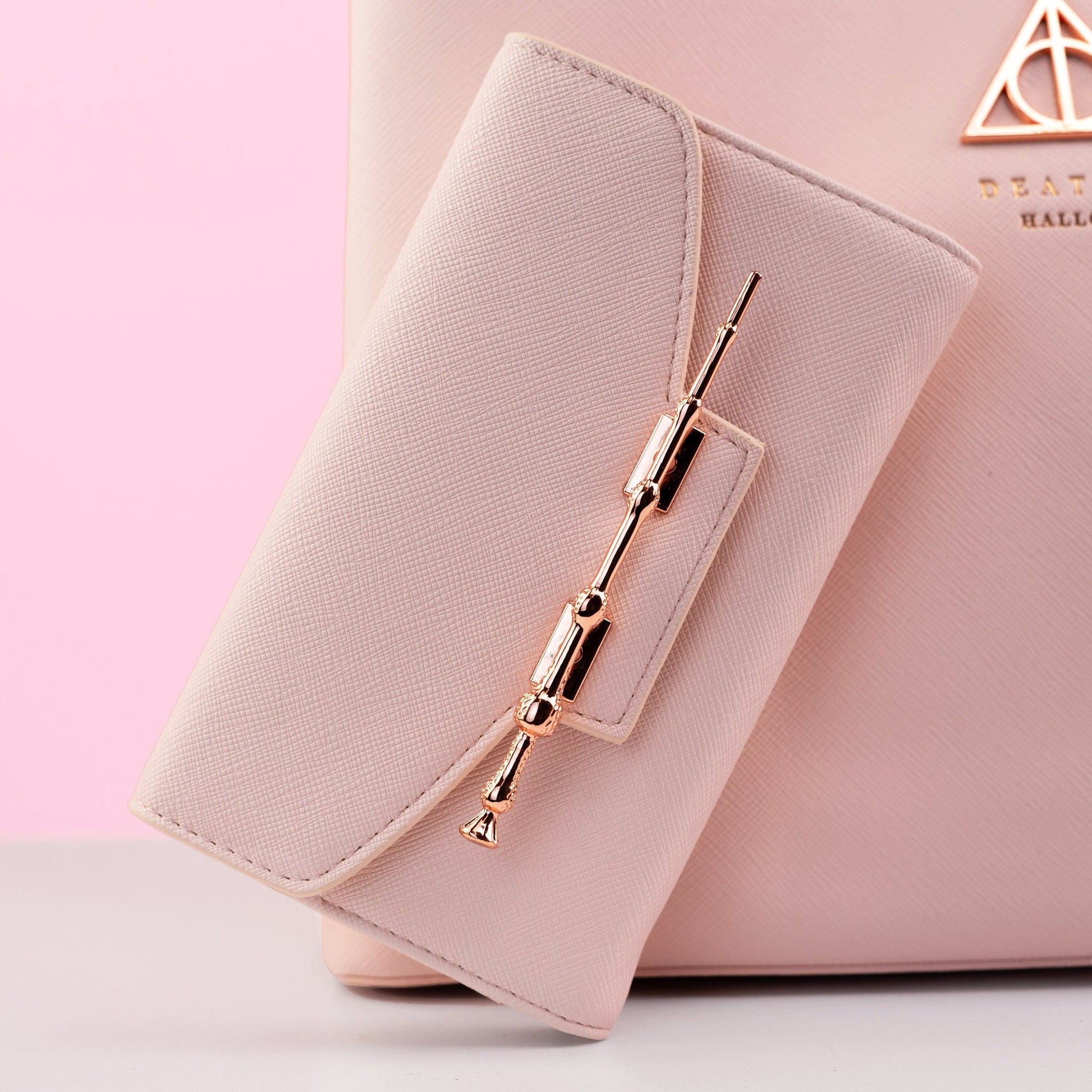 Loungefly x Harry Potter Pink Saffiano Elder Wand Wallet - GeekCore