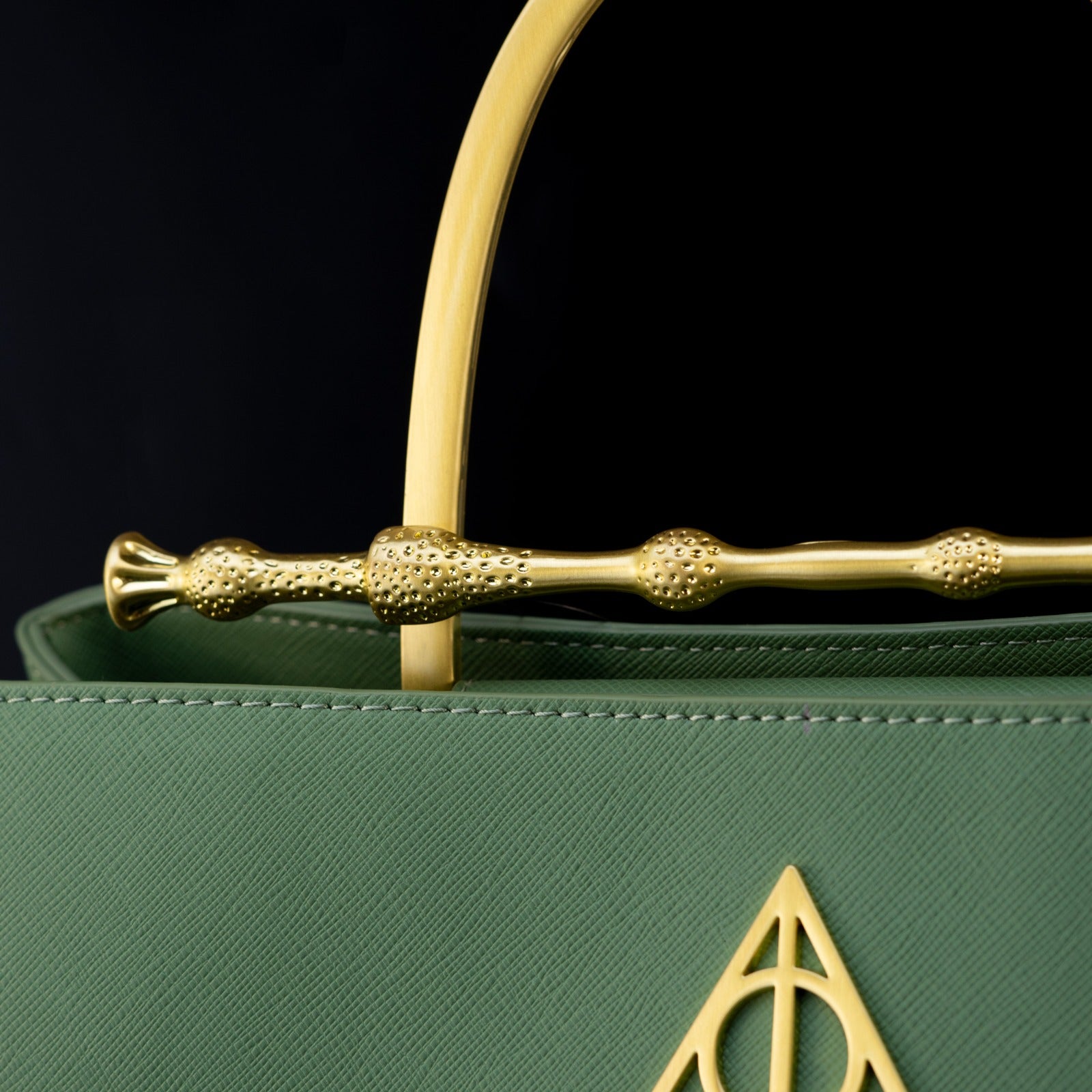 Loungefly x Harry Potter Sage Saffiano Elder Wand Crossbody Handbag - GeekCore