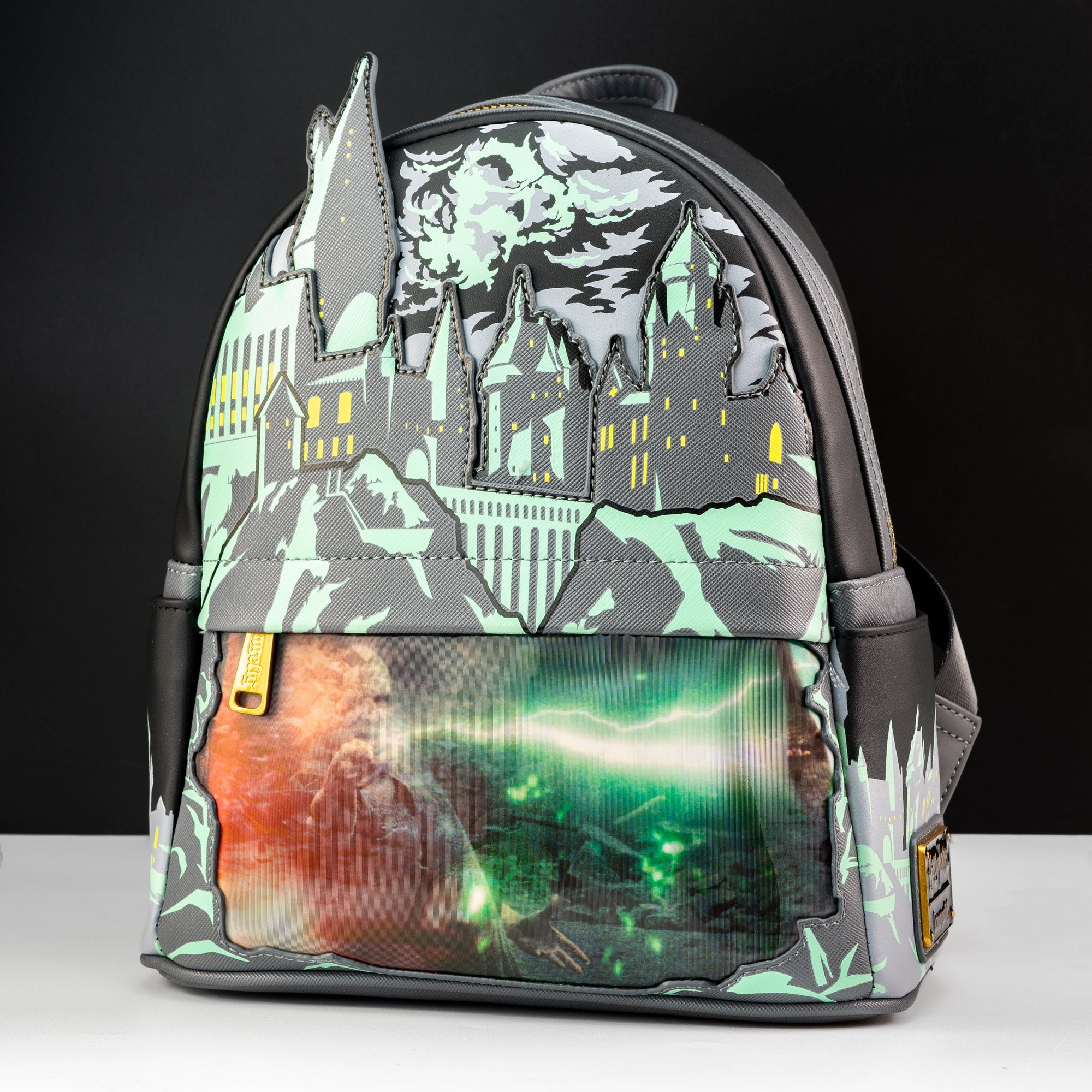 Loungefly x Harry Potter The Battle for Hogwarts Lenticular Mini Backpack - GeekCore