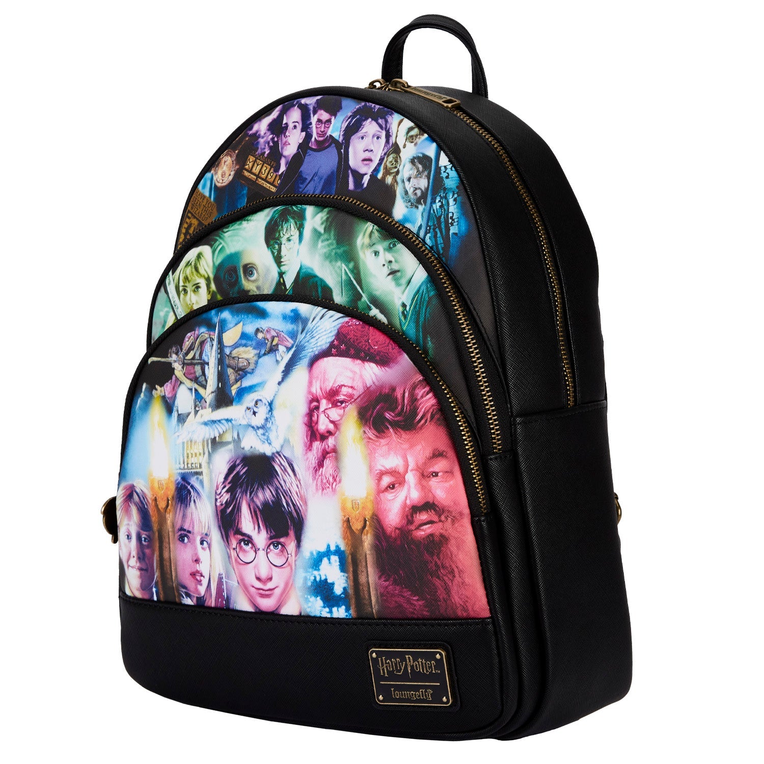 Loungefly x Harry Potter Trilogy Triple Pocket Mini Backpack - GeekCore