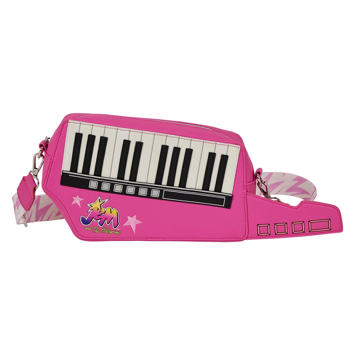 Loungefly x Hasbro Jem and the Holograms Figural Keytar Crossbody Bag - GeekCore