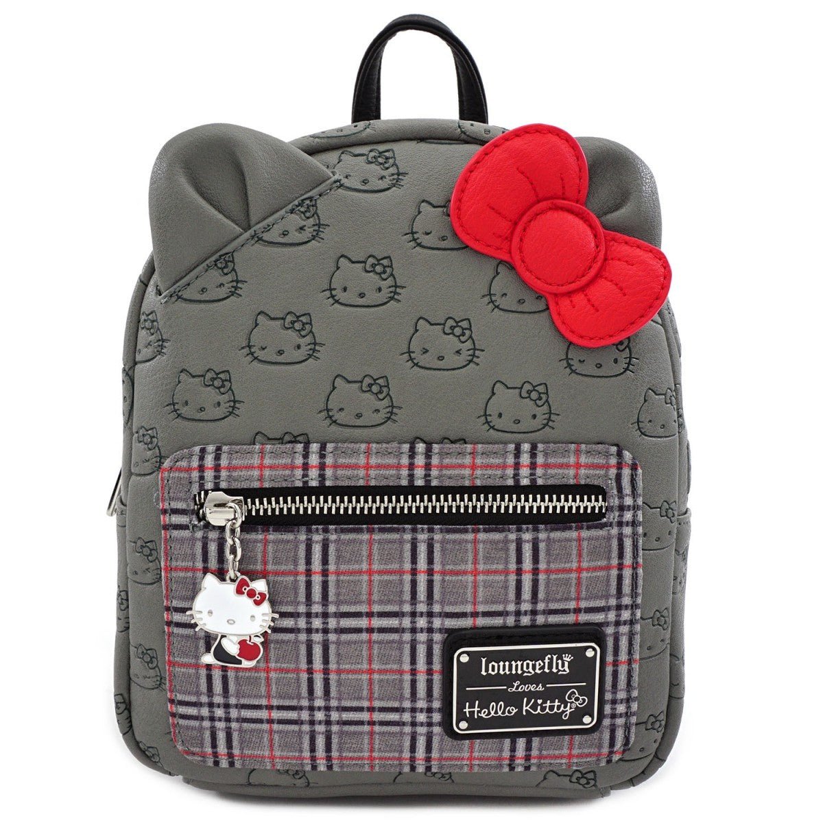 Loungefly x Hello Kitty Grey Plaid Mini Backpack - GeekCore