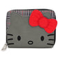 Loungefly x Hello Kitty Grey Plaid Zip Around Purse - GeekCore