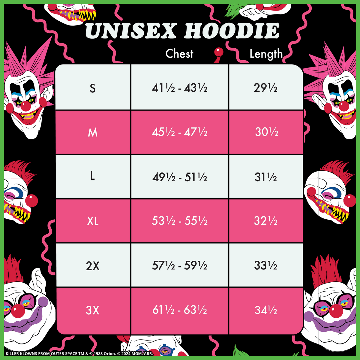 Loungefly x Killer Klowns from Outer Space Color Block Unisex Hoodie - GeekCore