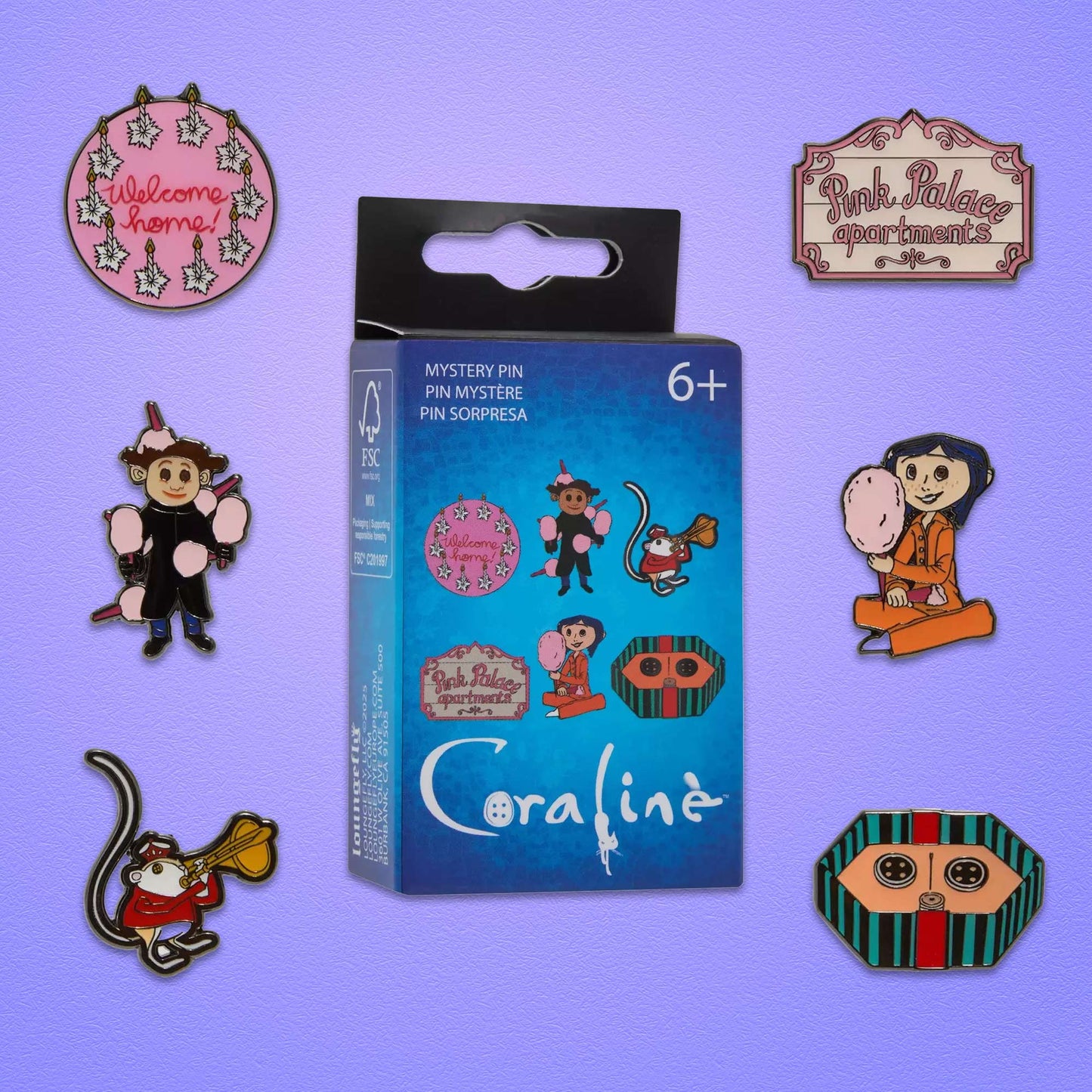 Loungefly x Laika Coraline Pink Palace Blind Box Mystery Pin - GeekCore