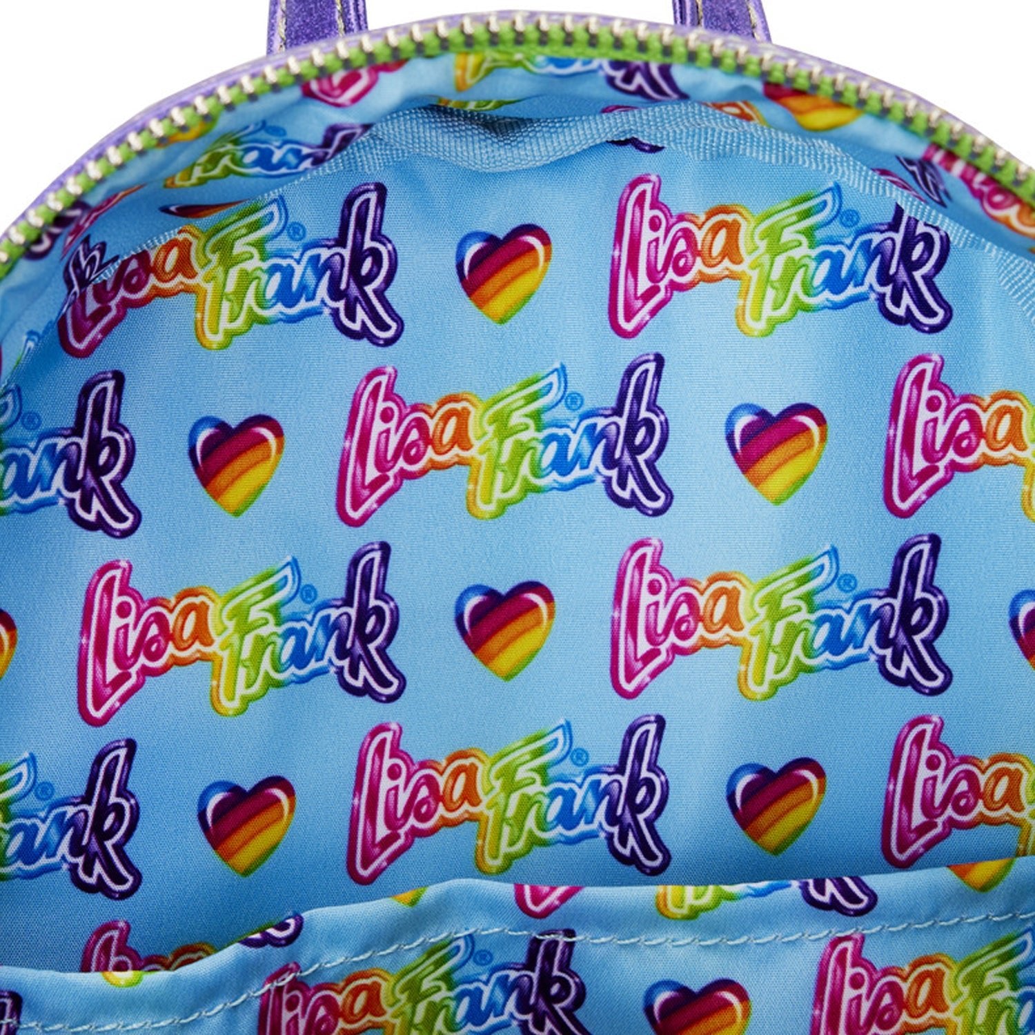 Loungefly x Lisa Frank Glitter Colour Block Mini Backpack - GeekCore