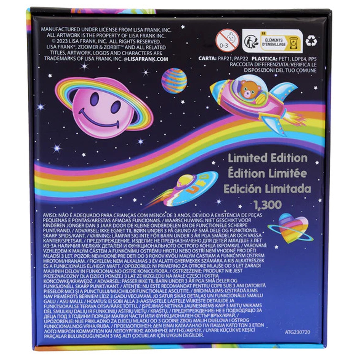 Loungefly x Lisa Frank Zoomer and Zorbit 3 Inch Sliding Pin - GeekCore