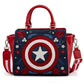 Loungefly x Marvel Captain America 80th Anniversary Floral Shield Crossbody Bag - GeekCore
