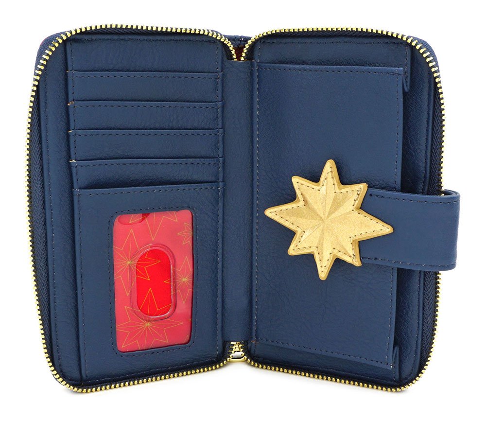 Loungefly x Marvel Captain Marvel Zip Around Purse - GeekCore