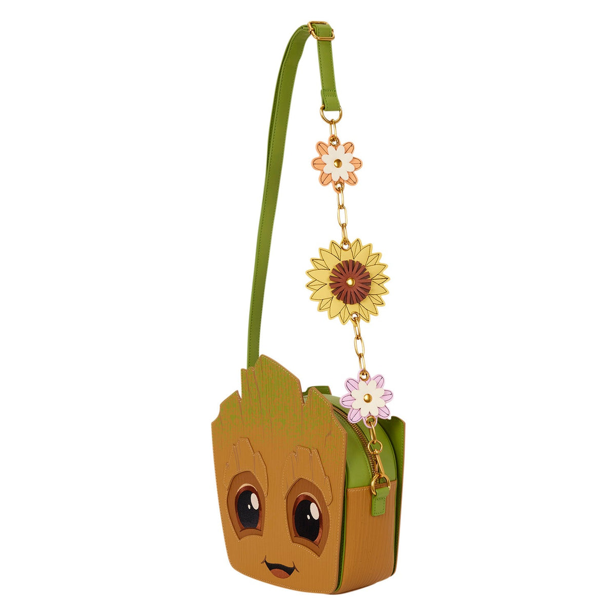 Loungefly x Marvel Guardians of the Galaxy Groot Floral Figural Crossbody Bag - GeekCore