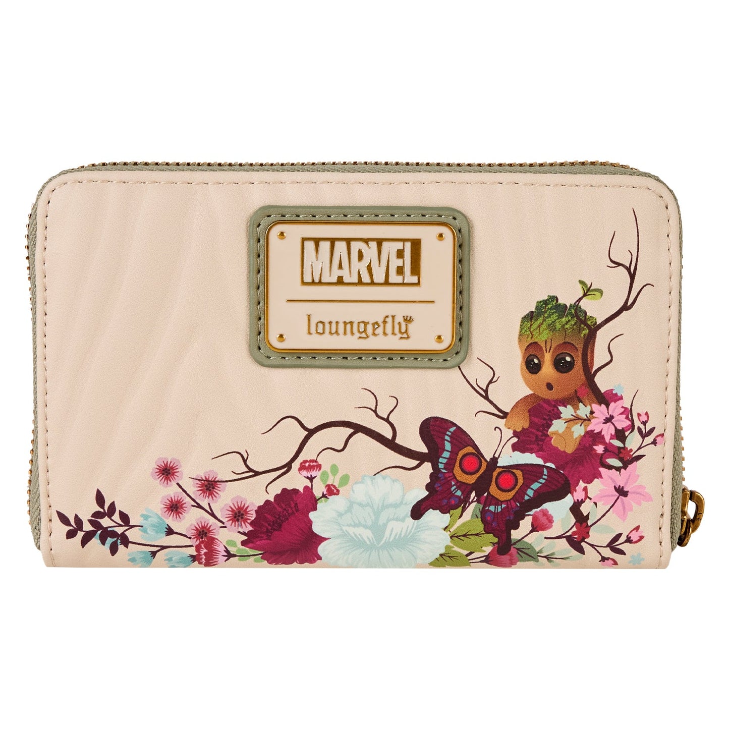 Loungefly x Marvel Guardians of the Galaxy Groot Floral Zip Around Wallet - GeekCore