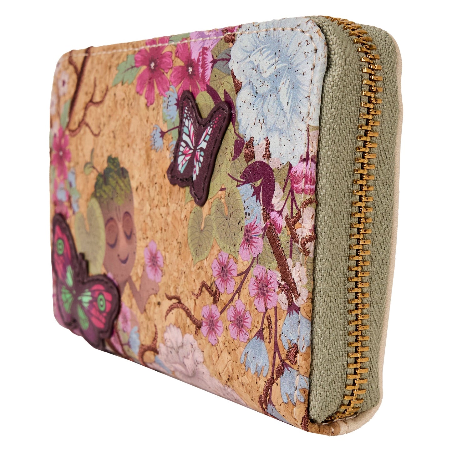 Loungefly x Marvel Guardians of the Galaxy Groot Floral Zip Around Wallet - GeekCore