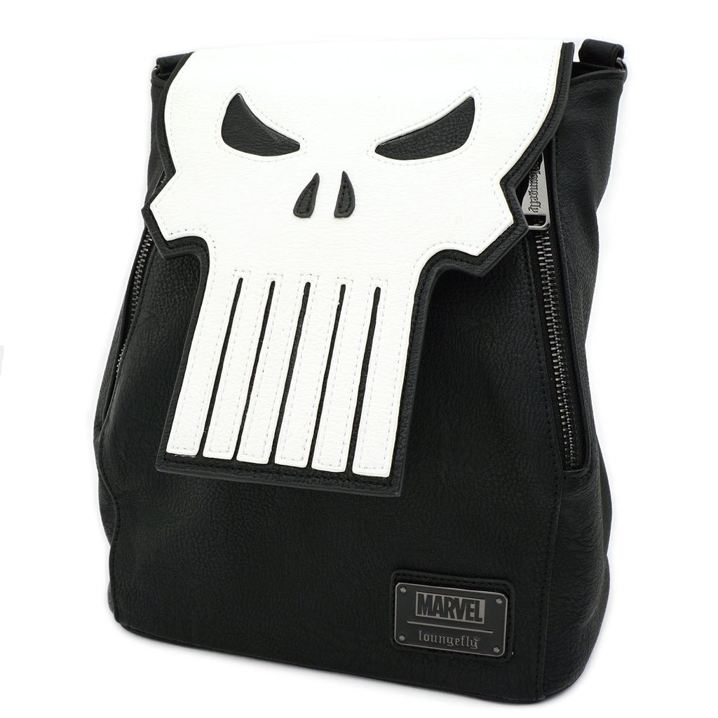 Loungefly x Marvel Punisher Skull Convertible Mini Backpack - GeekCore