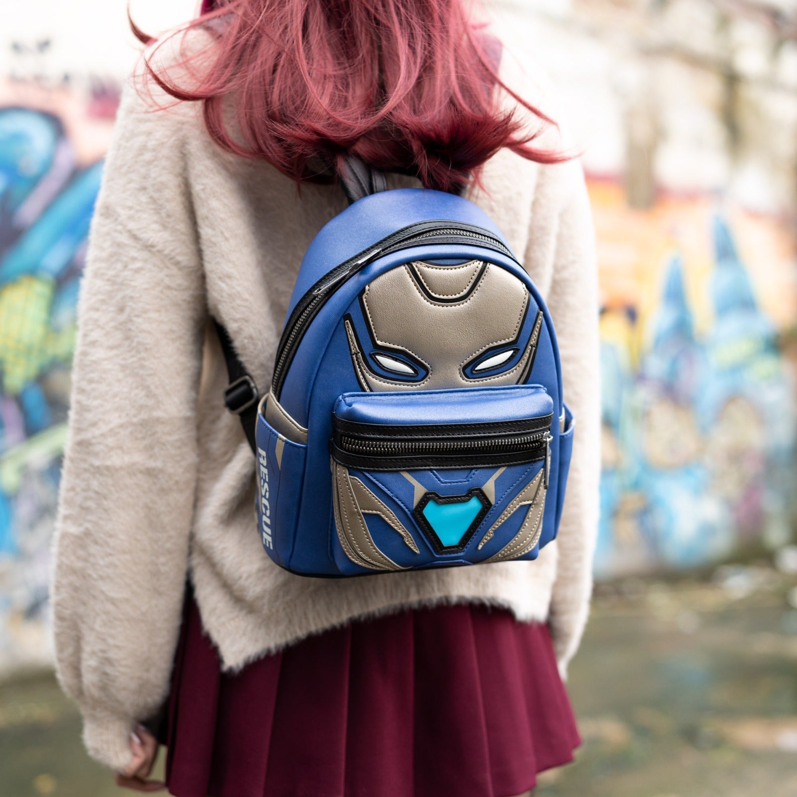 Loungefly x Marvel Rescue Light Up Cosplay Mini Backpack - GeekCore