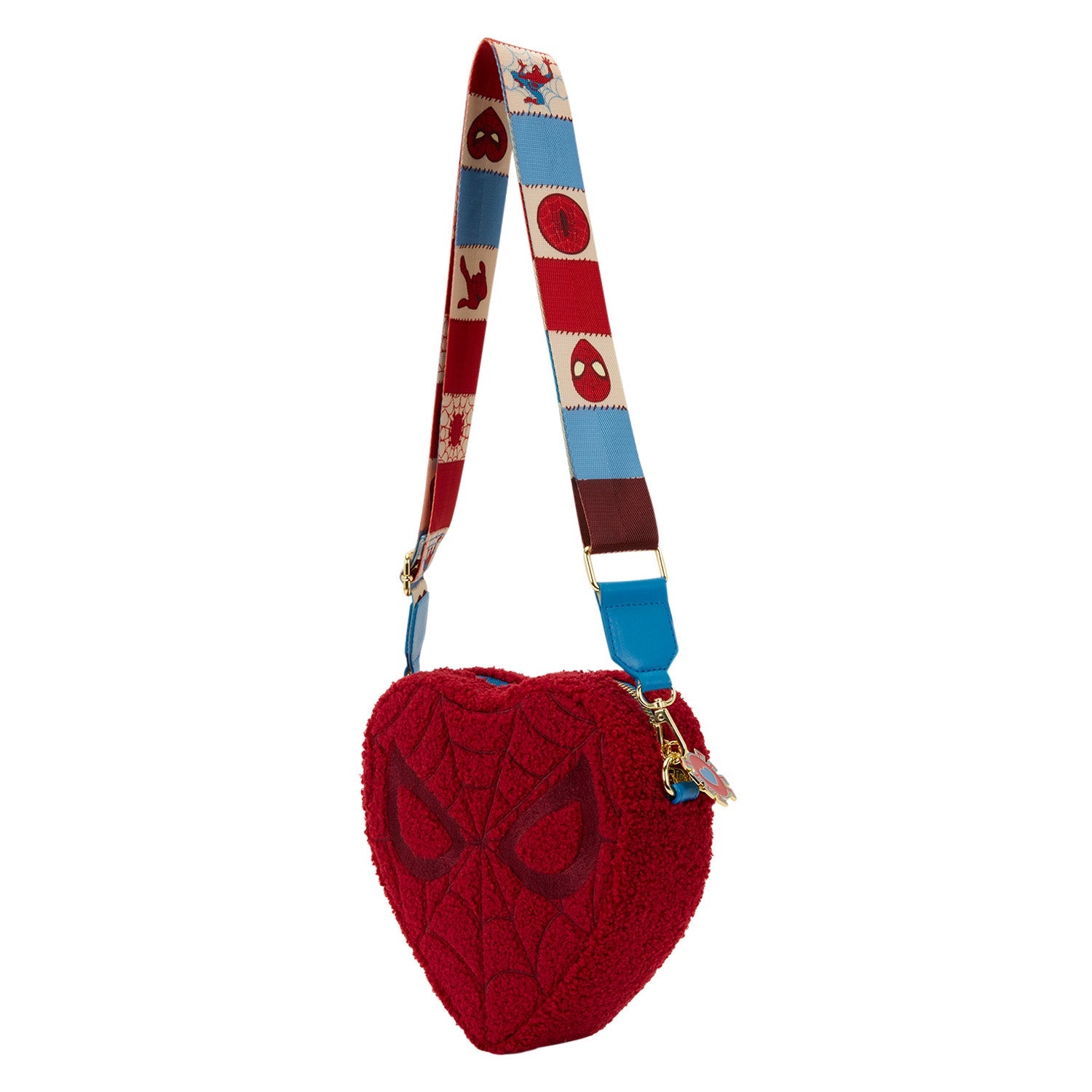 Loungefly x Marvel Spider - Man Sherpa Heart Crossbody Bag - GeekCore