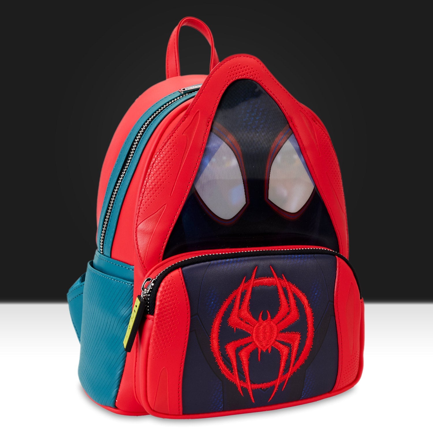 Loungefly x Marvel Spider - Verse Miles Morales Hoodie Cosplay Mini Backpack - GeekCore