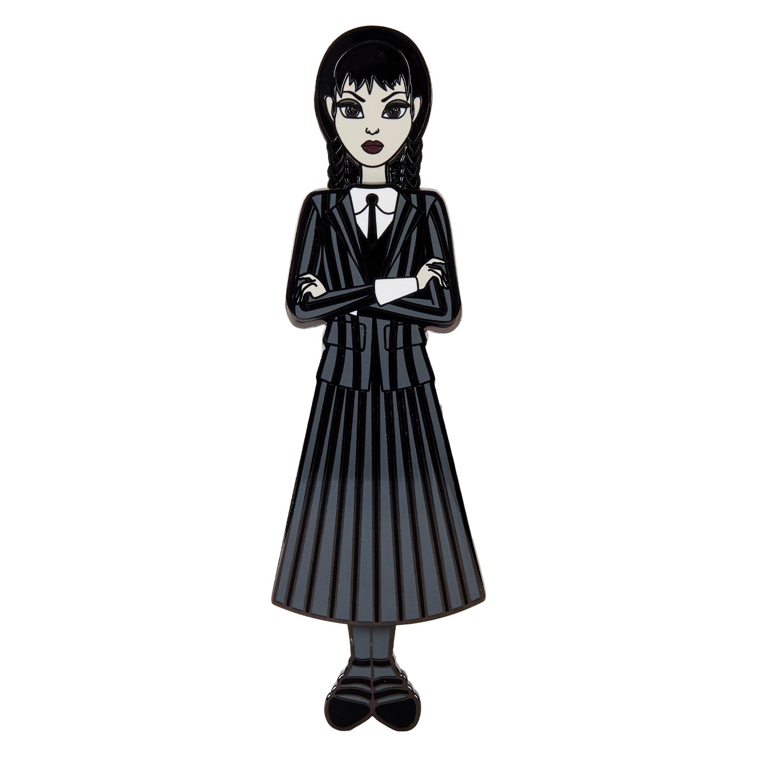 Loungefly x MGM Wednesday Addams Paper Doll Pin - GeekCore