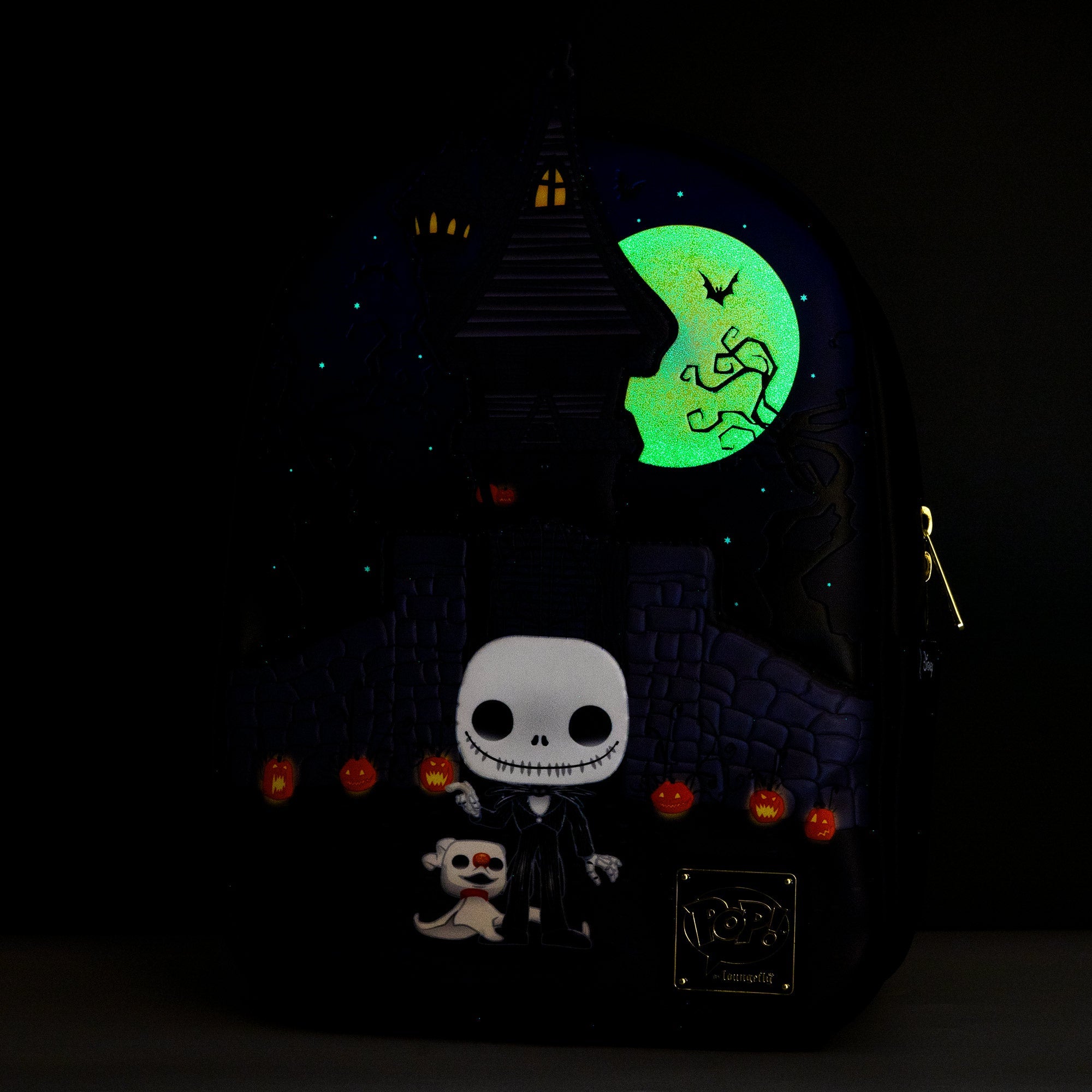 Loungefly x NBC Jack Skellington and Zero GITD House Mini Backpack - GeekCore