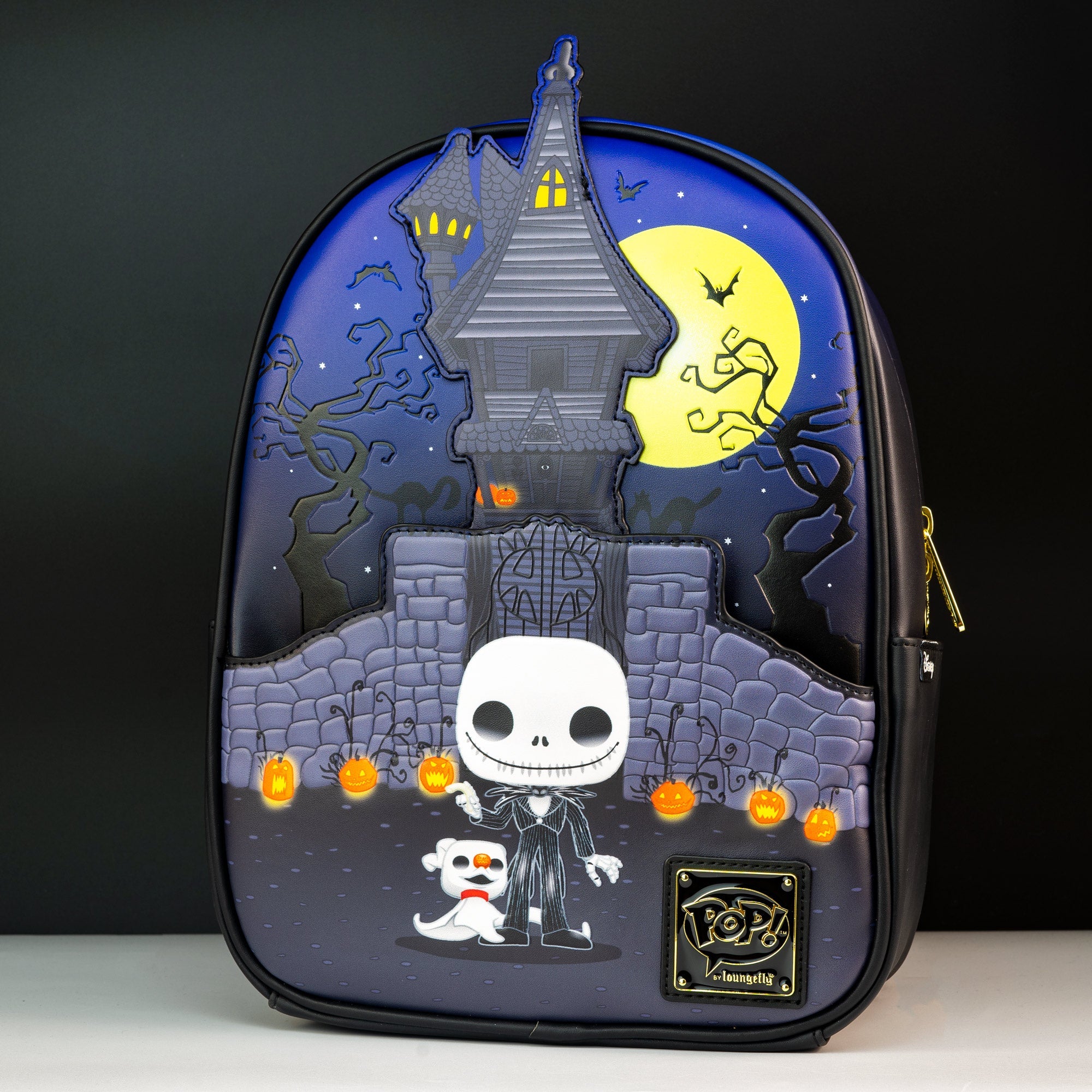 Loungefly x NBC Jack Skellington and Zero GITD House Mini Backpack - GeekCore