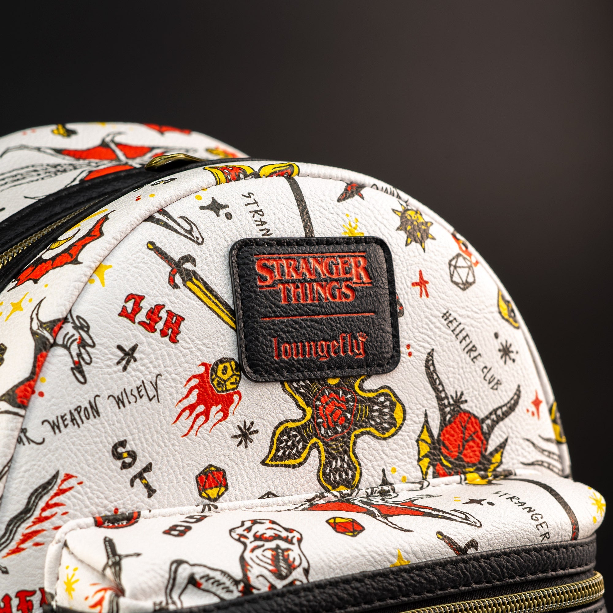 Loungefly x Netflix Stranger Things Hellfire Club Icons Mini Backpack - GeekCore