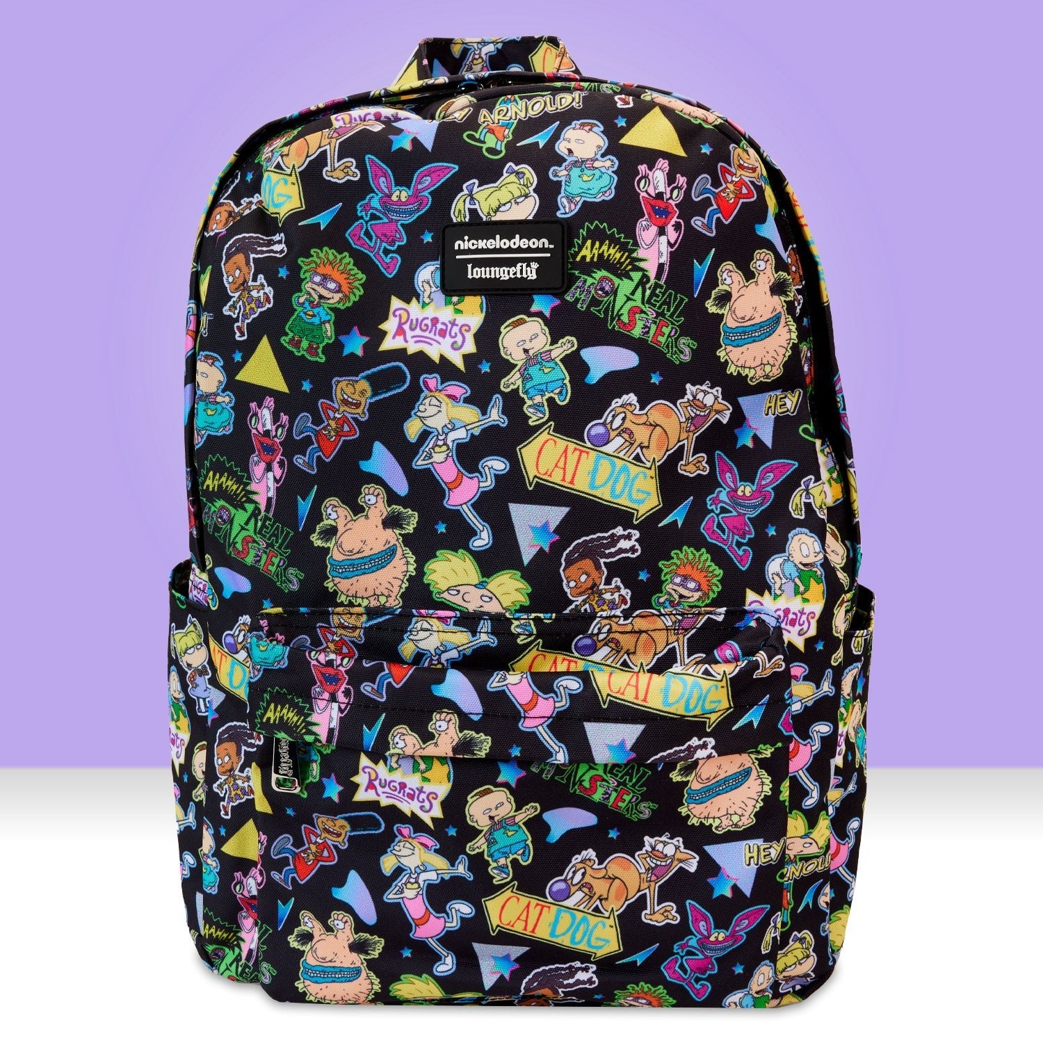 Loungefly x Nickelodeon Retro AOP Full Size Nylon Backpack - GeekCore