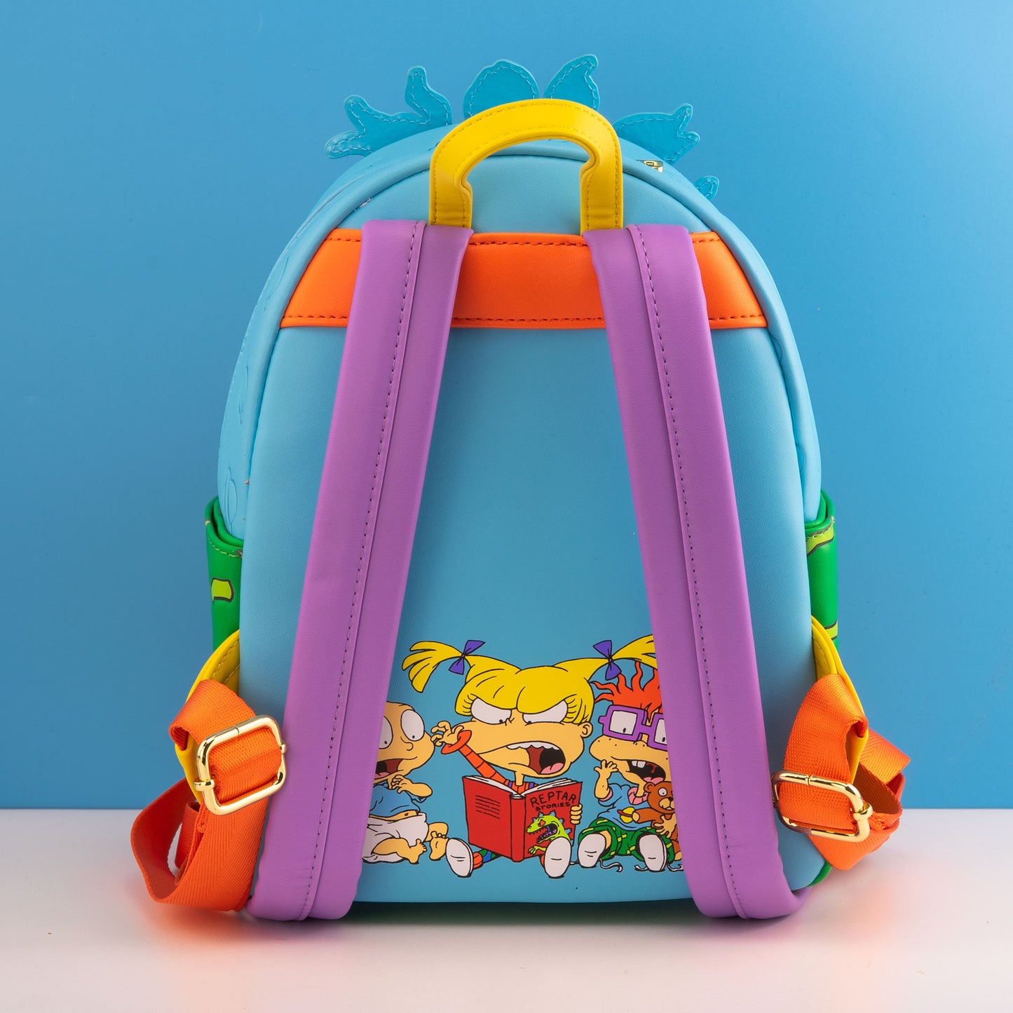 Loungefly x Nickelodeon Rugrats Tommy, Chucky & Angelica Triple Pocket Mini Backpack - GeekCore