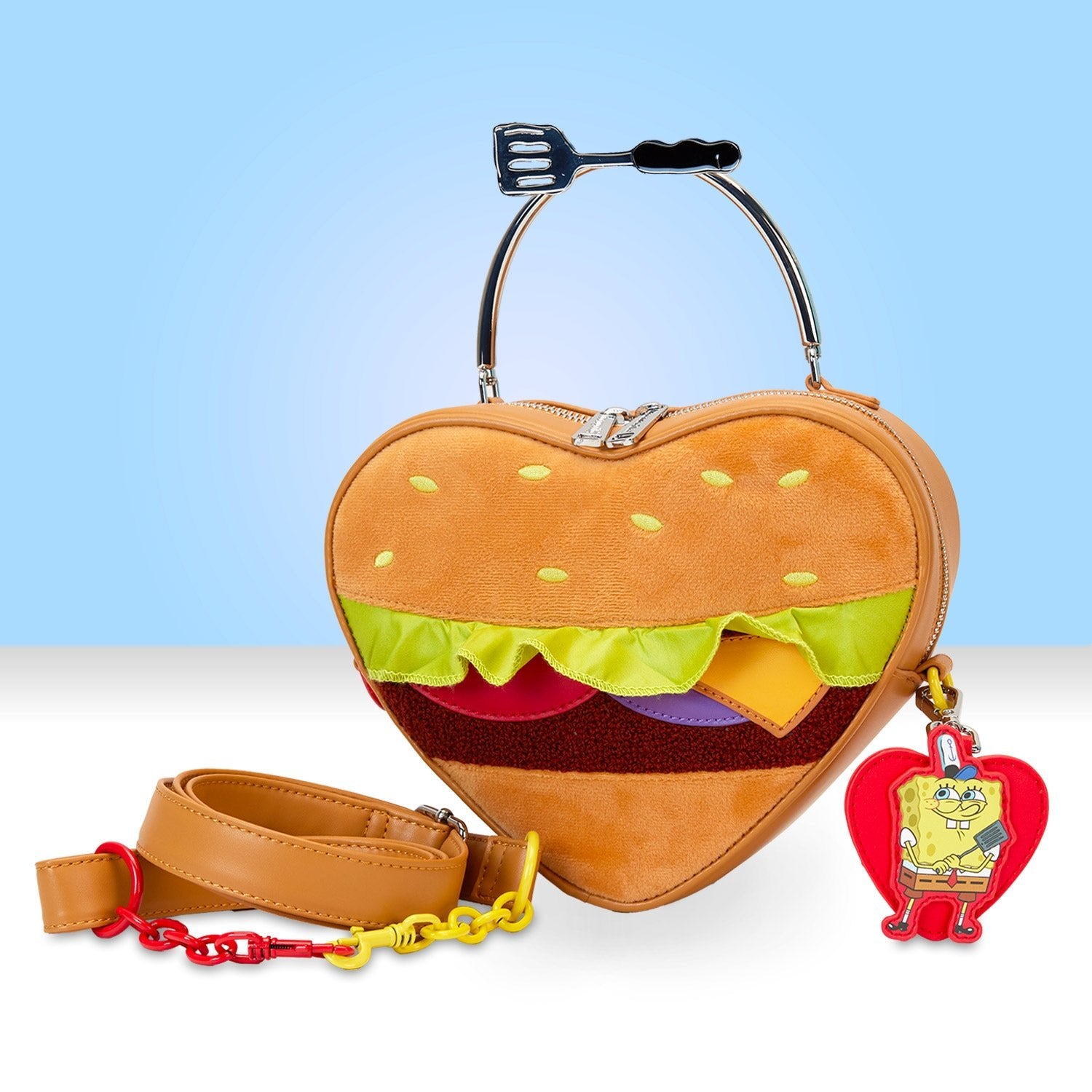 Loungefly x Nickelodeon Spongebob Krabby Patty Plush Crossbody Bag - GeekCore