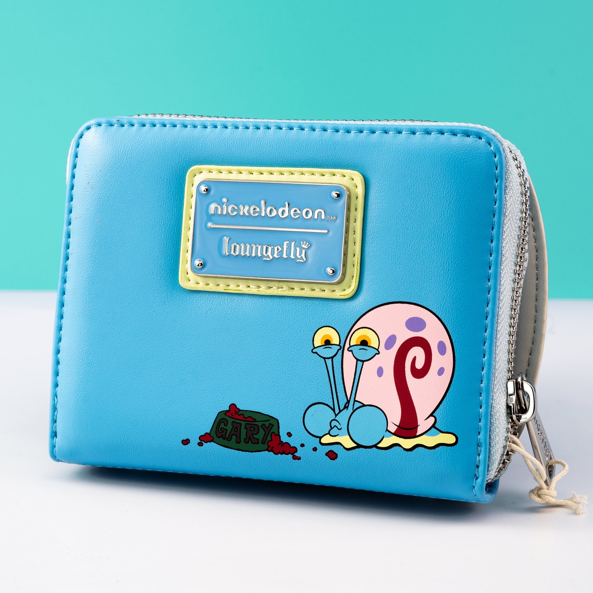 Loungefly x Nickelodeon Spongebob Squarepants Gary Slimy Can Snail Food Wallet - GeekCore