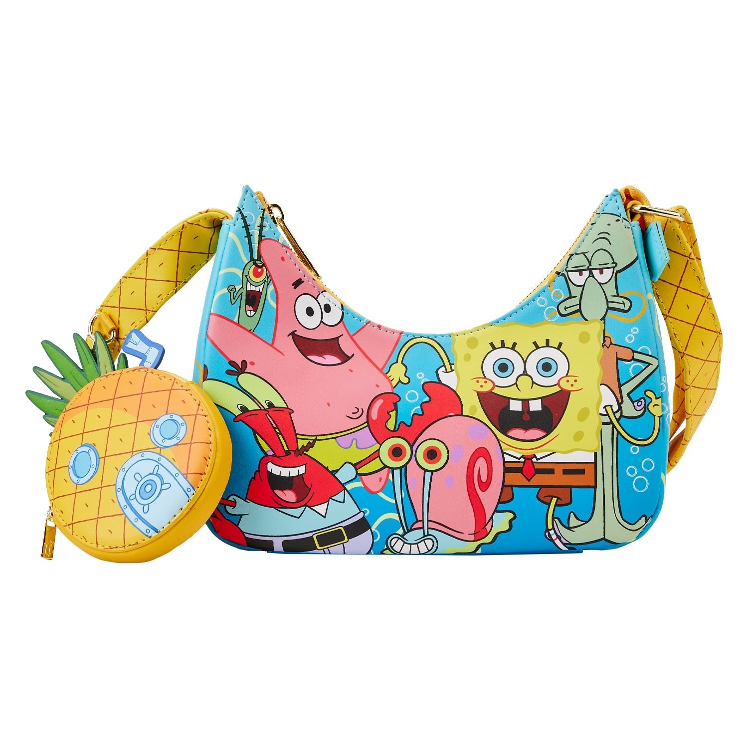 Loungefly x Nickelodeon SpongeBob Squarepants Group Shot Crossbody Bag - GeekCore