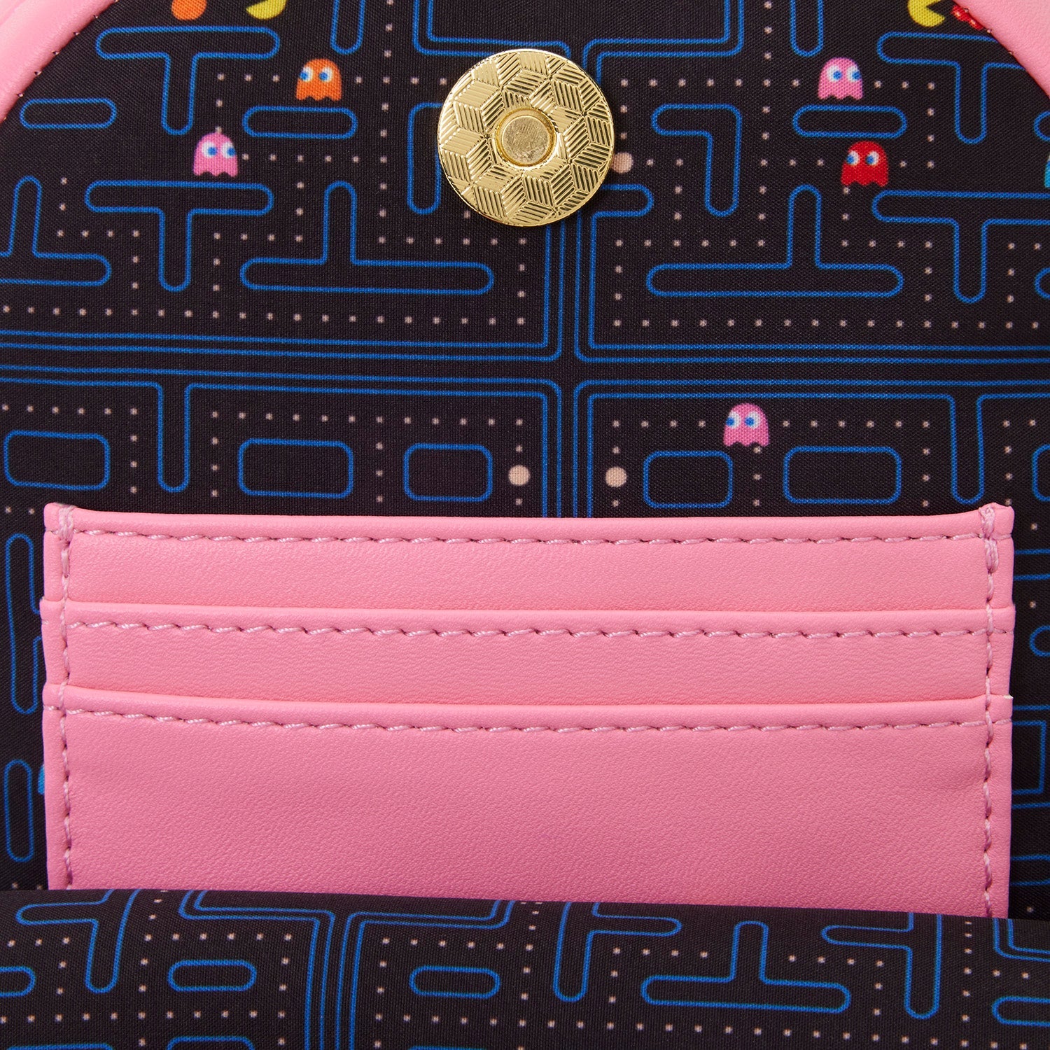 Loungefly x Pac - Man Pinky Ghost Sling Crossbody Bag - GeekCore