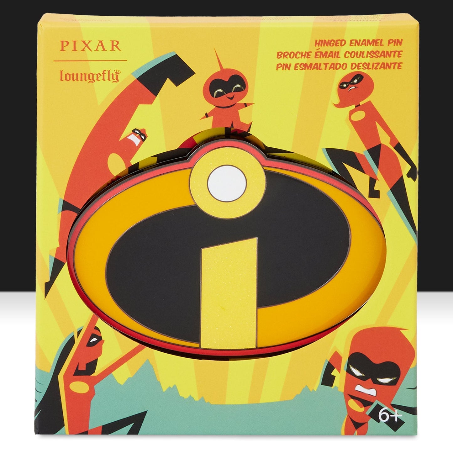 Loungefly x Pixar The Incredibiles 20th Anniversary Hinged 3" Collector Box Pin - GeekCore