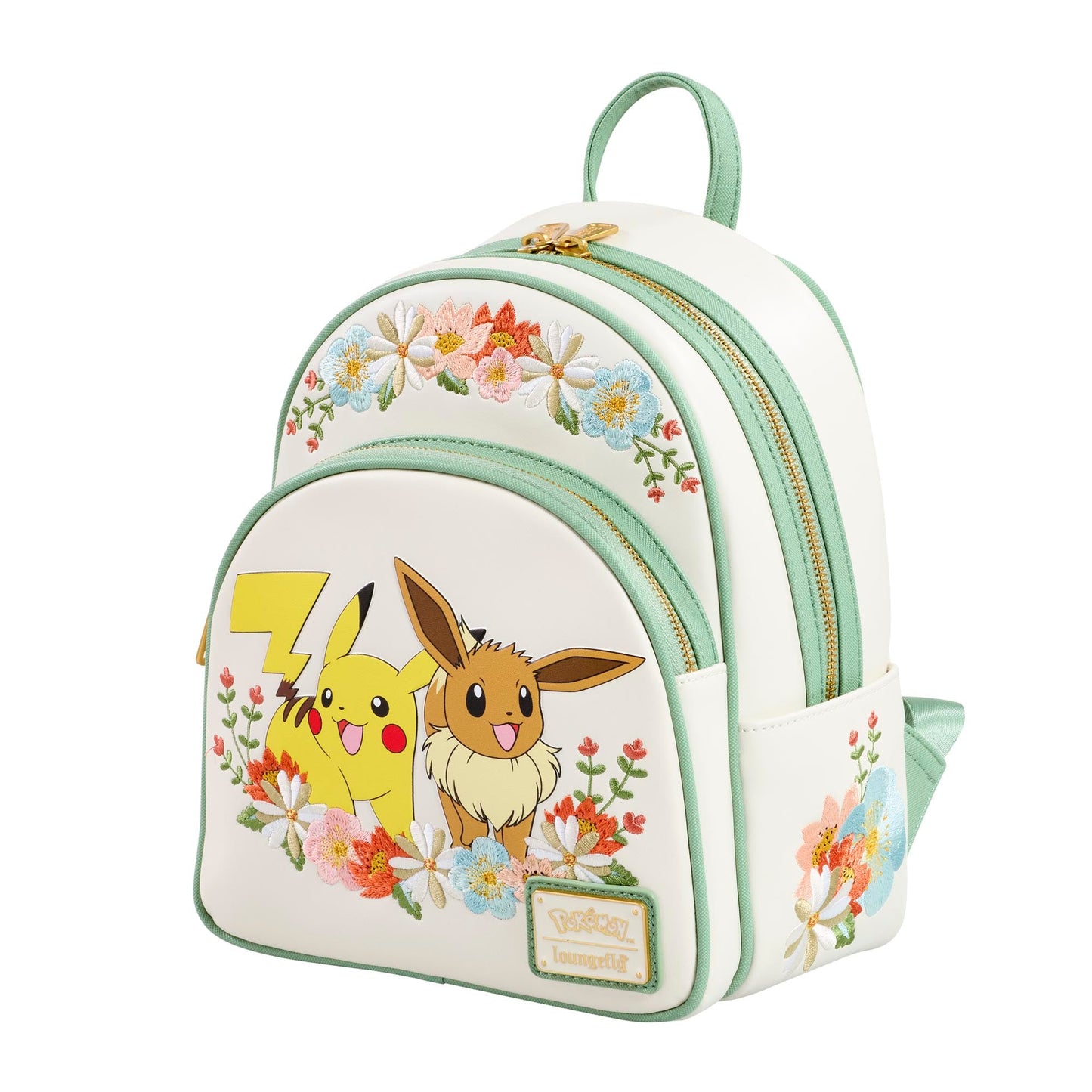 Loungefly x Pokemon Pikachu & Eevee Floral Mini Backpack - GeekCore