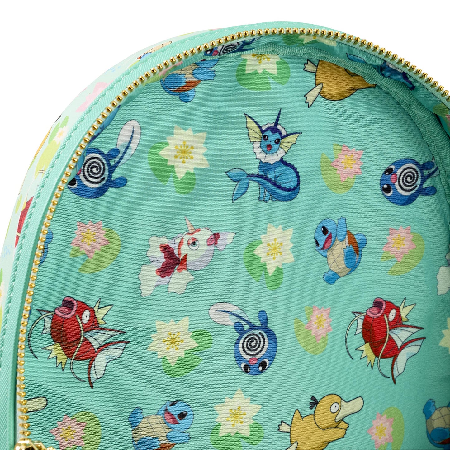 Loungefly x Pokemon Water Type Lily Pad AOP Mini Backpack - GeekCore