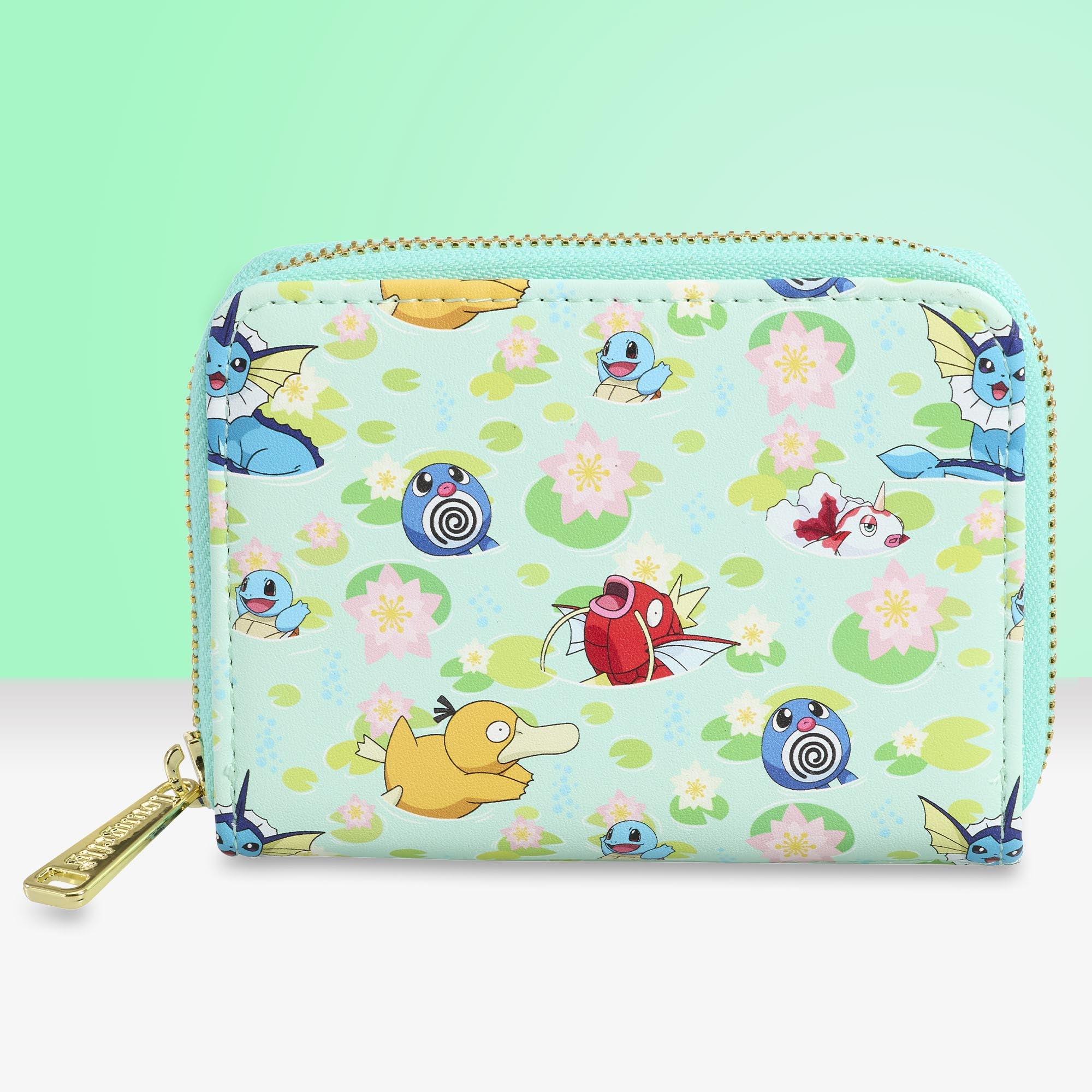 Loungefly x Pokemon Water Type Lily Pad AOP Wallet - GeekCore