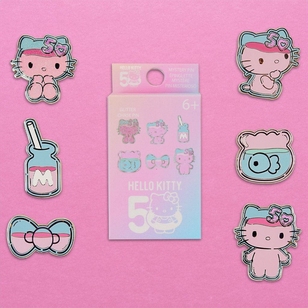 Loungefly x Sanrio Hello Kitty 50th Anniversary Clear And Cute Mystery Box Pins - GeekCore