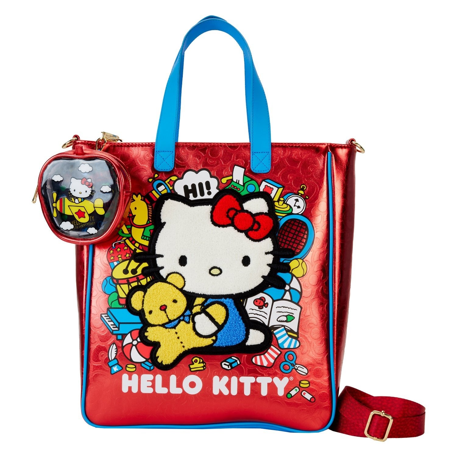 Loungefly x Sanrio Hello Kitty 50th Anniversary Metallic Tote Bag - GeekCore