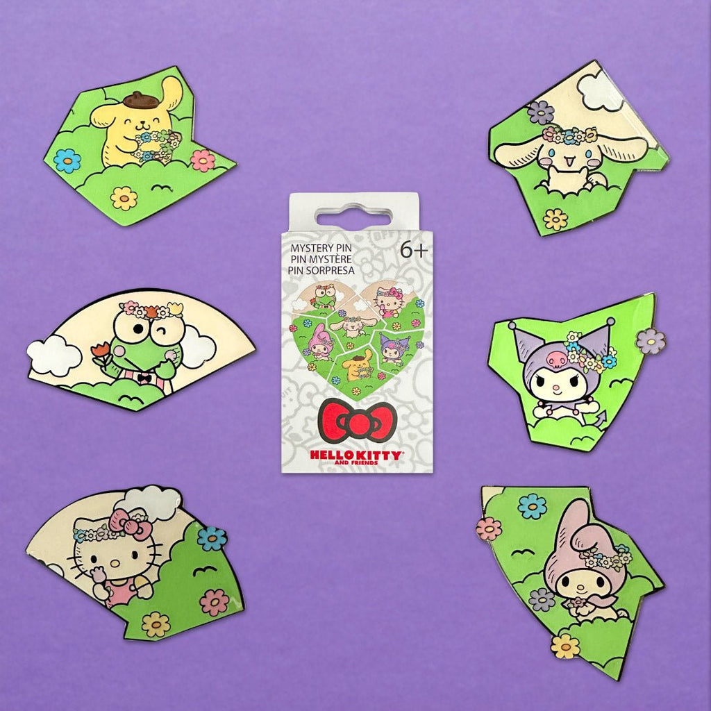 Loungefly x Sanrio Hello Kitty Flower Crown Heart Puzzle Blind Box Mystery Pin - GeekCore