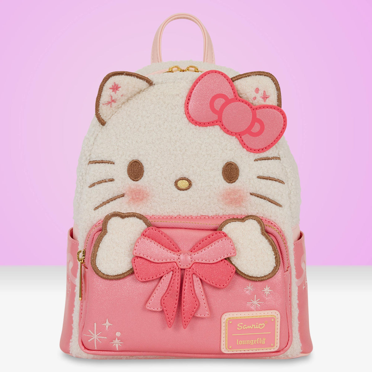 Loungefly x Sanrio Hello Kitty Holiday Plush & Glitter Cosplay Mini Backpack - GeekCore