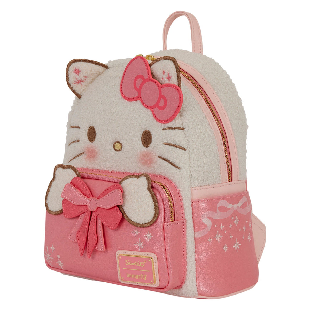 Loungefly x Sanrio Hello Kitty Holiday Plush & Glitter Cosplay Mini Backpack - GeekCore