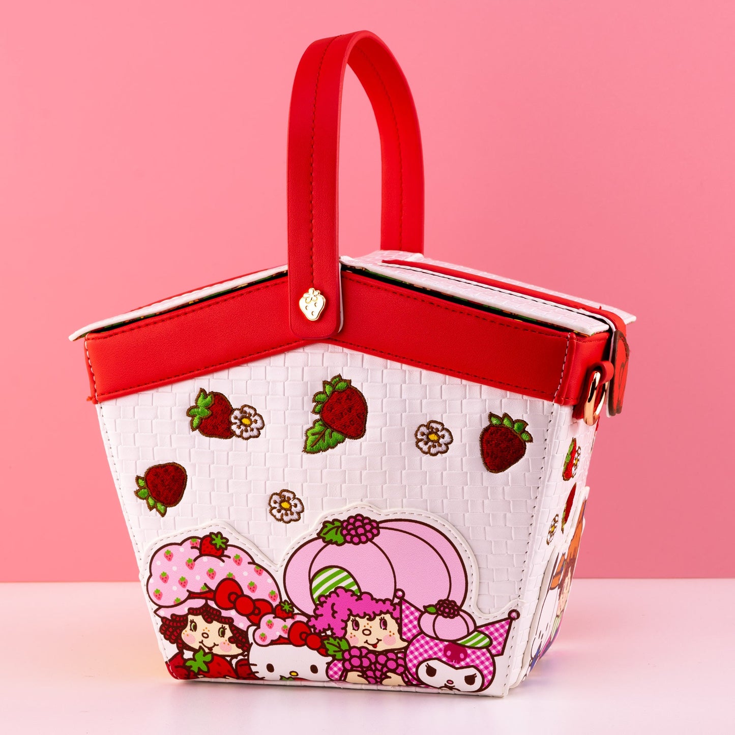 Loungefly x Sanrio x Strawberry Shortcake Figural Picnic Basket Crossbody Bag - GeekCore