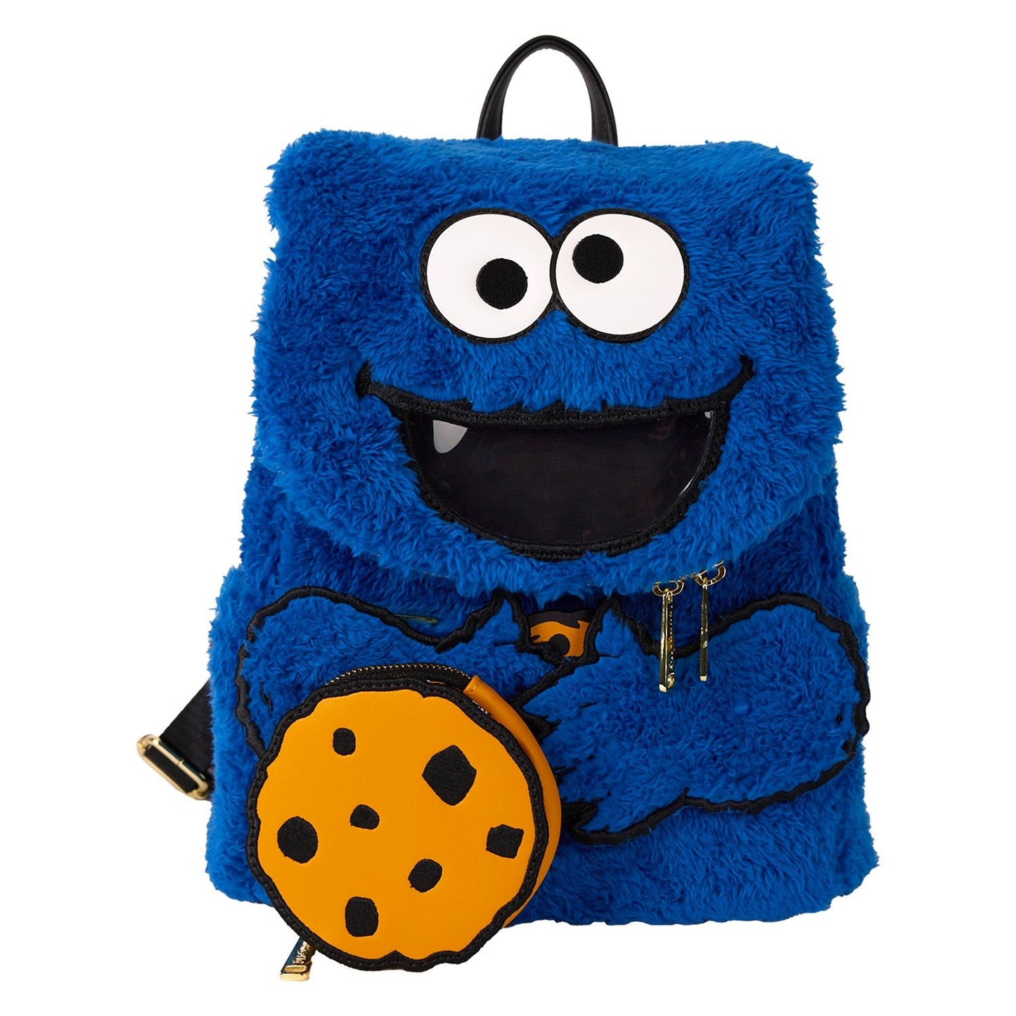 Loungefly x Sesame Street Cookie Monster Plush Mini Backpack - GeekCore