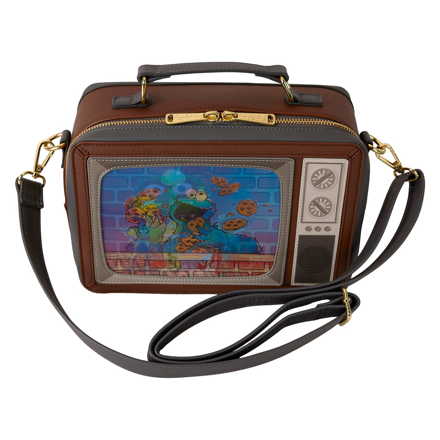 Loungefly x Sesame Street Lenticular Retro TV Crossbody Bag - GeekCore