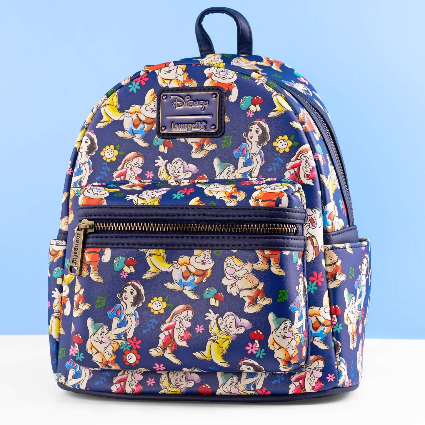 Loungefly x Snow White and the Seven Dwarfs Floral Watercolour AOP Mini Backpack - GeekCore
