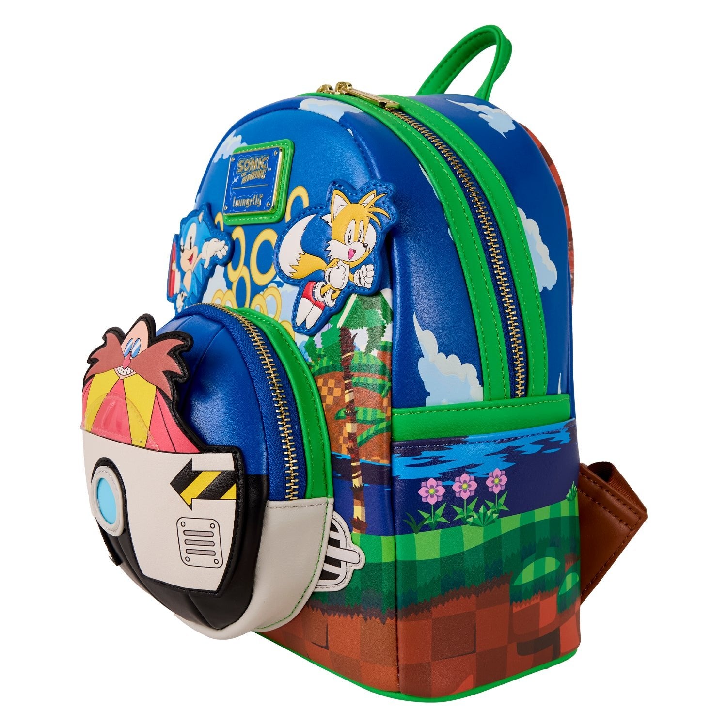 Loungefly x Sonic the Hedgehog Green Hill Zone Light Up Mini Backpack - GeekCore